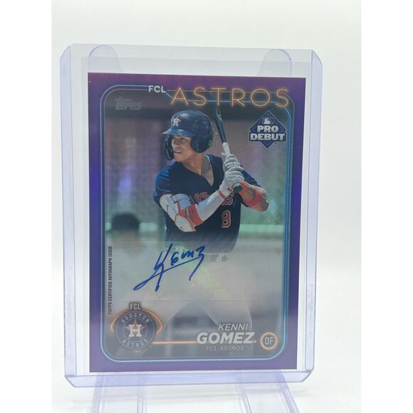 2024 Topps Pro Debut Kenni Gomez Purple Foil Autograph Card /299 Houston Astros - Picture 1 of 2